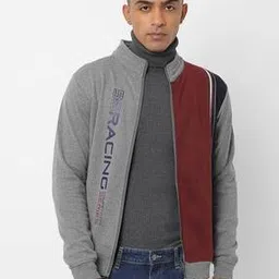 the indian garage co Colourblock Zip-Front Sweatshirt-picture-51