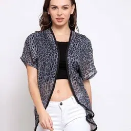 style quotient Animal Printed Short Sleeves Shrug-picture-34