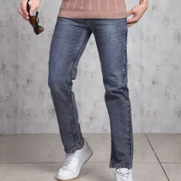 Shein Full Length Fly With Button Closure Mid Wash Jeans-picture-18