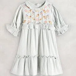 cherry crumble by nitt hyman Embroidered Fit and Flare Dress-picture-11