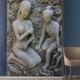 999store Grey Trees and Sitting Ladies Mural Wallpaper-picture-38