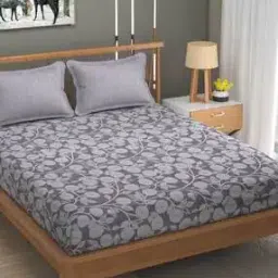 mafatlal 140 GSM Floral Print King-Size Bedsheet with Pillow Covers-picture-16