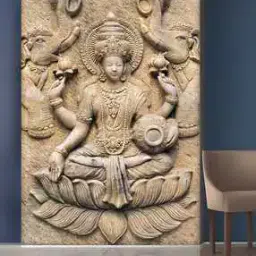 999store Sitting Lady on Lotus & Elephant Mural Wallpaper-picture-52