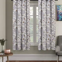 rrc  Floral Microfiber Cotton Window Curtains  image 1