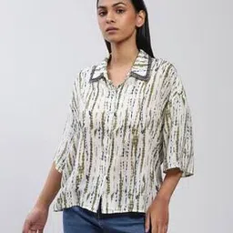 label ritu kumar Loose Fit Shibori Print Shirt-picture-20