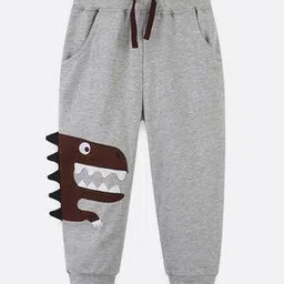 oh rare Boys Embroidery Mid Rise Joggers-picture-38