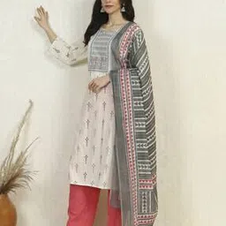 biba Women Embroidered Unstitched Dress Material-picture-29