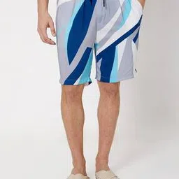 mufti Men Printed Regular Fit Athleisure Shorts-picture-32