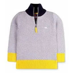 cherry crumble by nitt hyman Chevron Pattern Turtleneck Sweater-picture-48