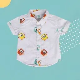 miniklub Boys Printed Cotton Shirt with Patch Pocket-picture-39