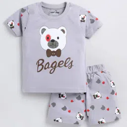 pixie n prince Boys Graphic Printed Shorts and T-shirt Set image 1