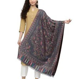 Paisley Print Stole with Fringes-image-2