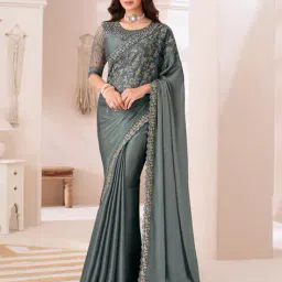 ri-wah Women Embellished Design Sequins Saree image 1