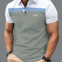 Men Stripes Regular Fit Polo T-shirt-image-96