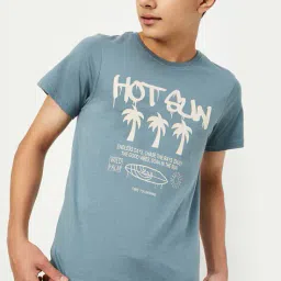 max  Boys Cotton Stylised Fit T-Shirt     image 1