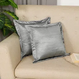 the conversion Set of 2 Decorative with Flange Border Cushion Cover   image 1
