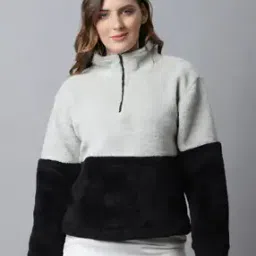 jakanary Zip-Front Colourblock Sweatshirt-picture-22