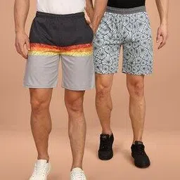 bullmer Pack of 2 Men Regular Fit Shorts-picture-47