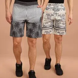 bullmer Pack of 2 Men Regular Fit Shorts-picture-49