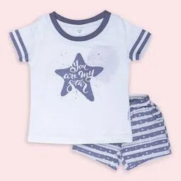 sweetie pie Graphic Print Crew-Neck T-Shirt & Shorts Set-picture-44