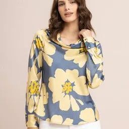 fable street Floral Print Cowl-Neck Top-picture-42