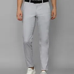 louis philippe Slim Fit Flat-Front Trousers-picture-14