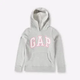 Brand Print Hoodie with Kangaroo Pocket-image-66
