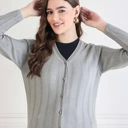clapton Women Self-design Cardigan-picture-34