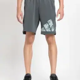 Woven Knit Logo Training Shorts-image-0