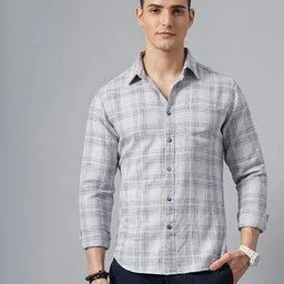 british club Men Checked Slim Fit Shirt-picture-37