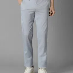 louis philippe Men Textured Slim Fit Trousers-picture-19