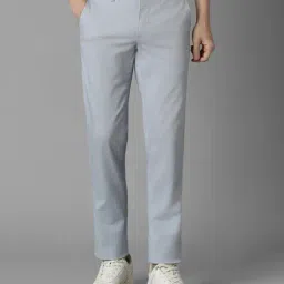 louis philippe Men Textured Slim Fit Trousers image 1