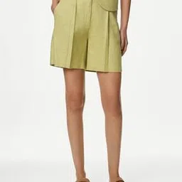 marks & spencer Women Regular Fit Shorts with Insert Pockets-picture-40