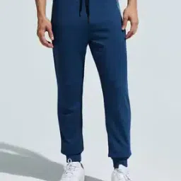 Men Mid Rise Flexi Waist Joggers-image-3