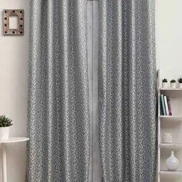 ariana Leaf Print Eyelet Lining Door Curtain-picture-46