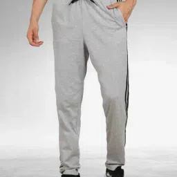 alpha tribe Men Striped Mid-Rise Joggers Track Pants image 1