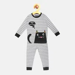 lazy shark Graphic Print Nightsuit Set-picture-27