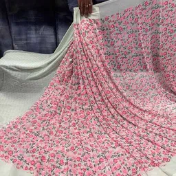 revangi Women Printed Saree with Blouse Piece image 1