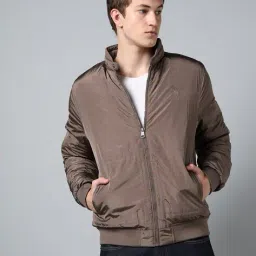 u.s. polo assn. Men Regular Fit Zip-Front Bomber Jacket with Slip Pockets image 1