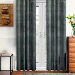 cortina eyelet curtain Set of 2 Printed Door Curtains-picture-41