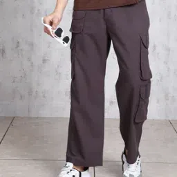 Shein Ankle Length Low Rise Cargo Pant With Mock Pockets-image-28