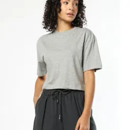 buda jeans co Women Boxy Fit Crew-Neck Crop T-Shirt image 1