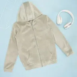 pantaloons junior Girls Zip-Front Hooded Jacket-picture-15