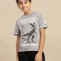 Boys Graphic Crew- Neck T-Shirt-image-2