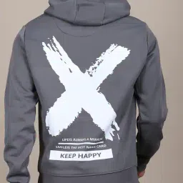 Shein Medium Length Full Sleeve Graphic Back Print Hoodie image 1