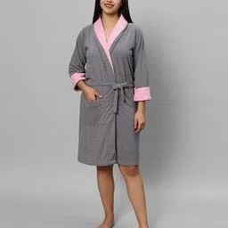 lacylook Womens Tie-Up Bathrobe with Pocket-picture-17