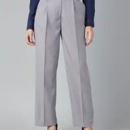 hancock Women Straight Fit Single-Pleat Trousers-picture-0