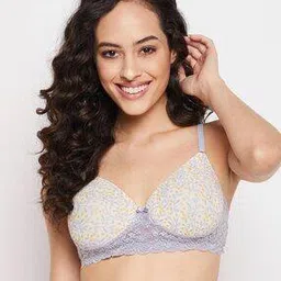 clovia Floral Print T-Shirt Bra with Adjustable Straps-picture-20