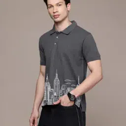 Men Printed Regular Fit Polo T-Shirt-image-41