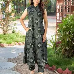 tanuka Women Leaf Print 2-Piece Co-ord Set -picture-53
